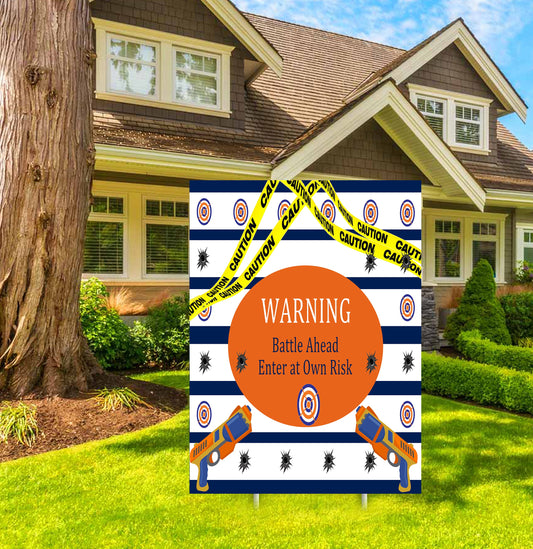 Battle Field - Welcome Sign  Birthday Party - 1 Piece