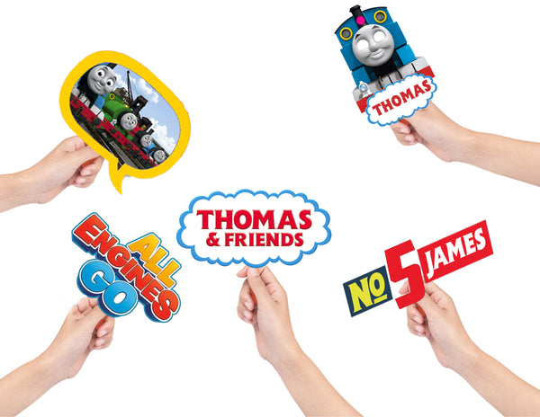 Thomas & Friends Theme Birthday Party Photo Booth Props Kit