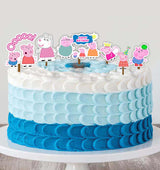 Peppa Pig Theme Birthday Party Cake Topper /Cake Decoration Kit