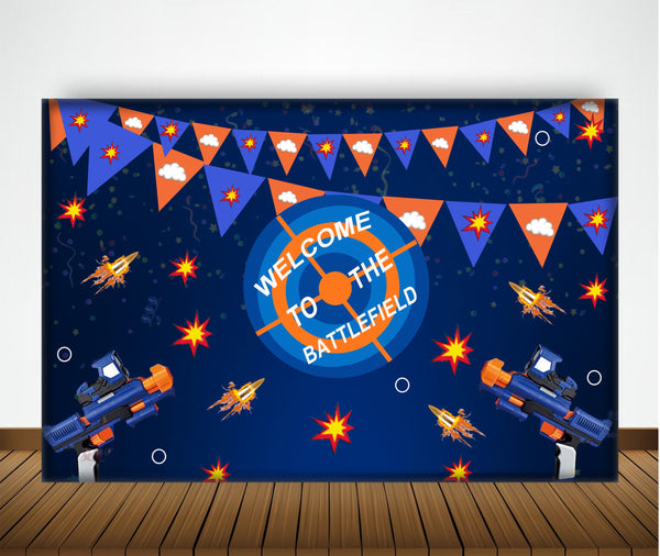 Battle Field Birthday Party Backdrop For Photography Banner Kids Event Cake Table Decor Home Decoration