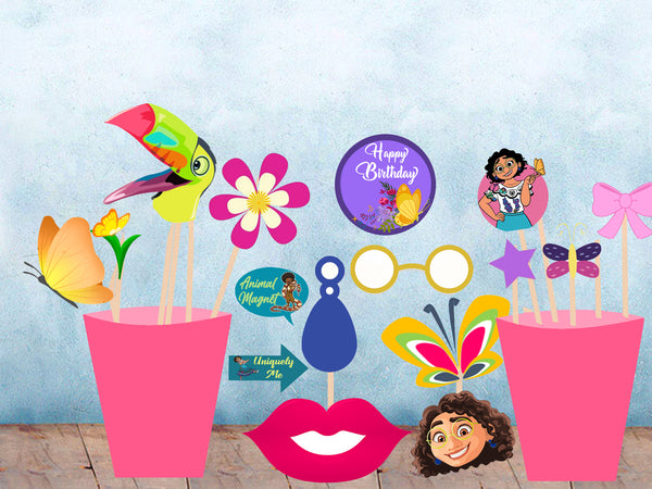 Encanto Theme Birthday Party Photo Booth Props Kit