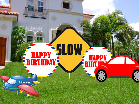 Transport Theme Birthday Party Cutouts 