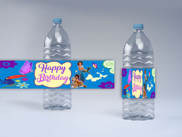 Encanto Theme Birthday Party Water Bottle Labels