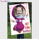 Masha and the Bear Theme Birthday Party Selfie Photo Booth Frame