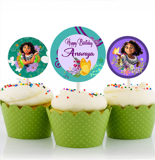 Encanto Theme Birthday Party Cupcake Toppers