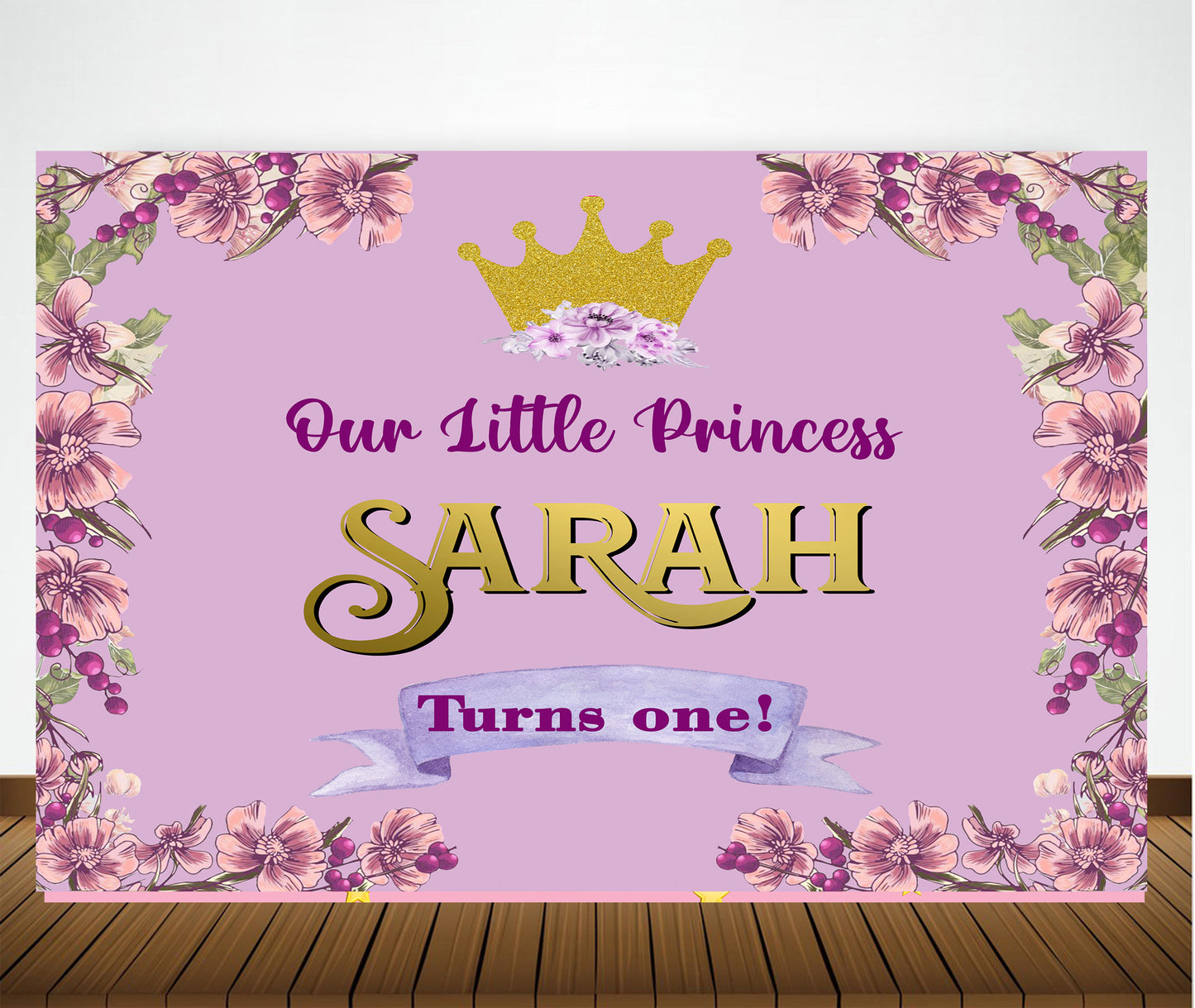 Personalize Princess Backdrop Banner