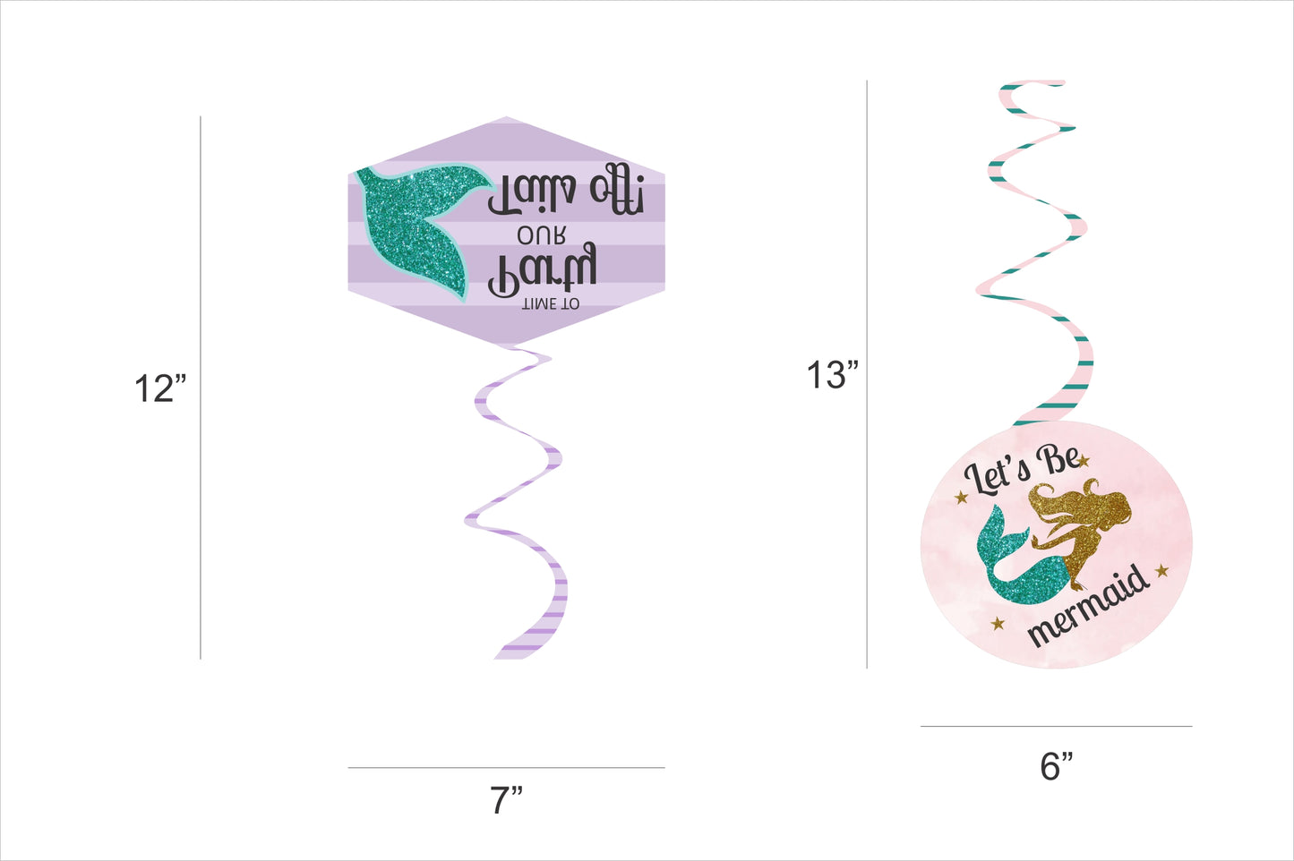 Mermaid Theme Birthday Party Theme Hanging Set for Decoration
