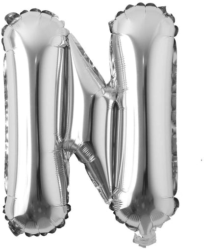 16 Inch N Alphabet Letter Balloons Birthday Balloons Silver Foil Letter Balloons Birthday Party Decorations Kids