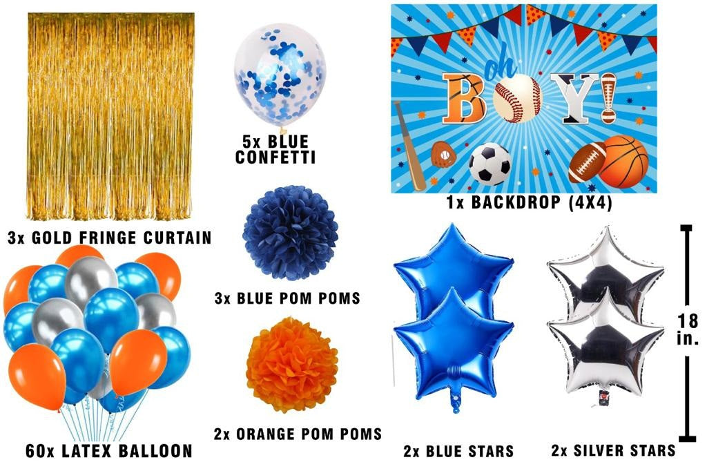 Sports  Theme Birthday Party Complete Decoration Kit 