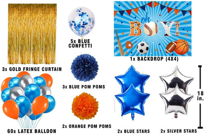 Sports  Theme Birthday Party Complete Decoration Kit 