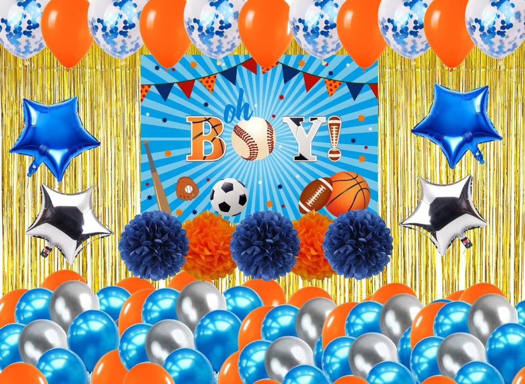 Sports  Theme Birthday Party Complete Decoration Kit 