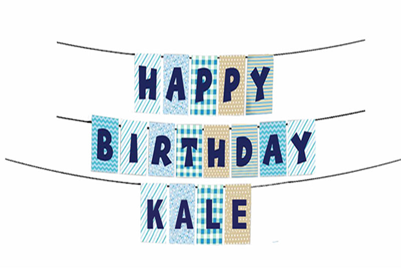 Personalized One is Fun -Boys Banner For Birthday Decoration I Happy Birthday Banner