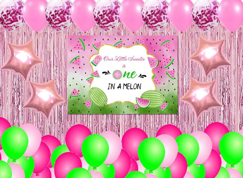 One In A Melon Theme Birthday Complete Party Set