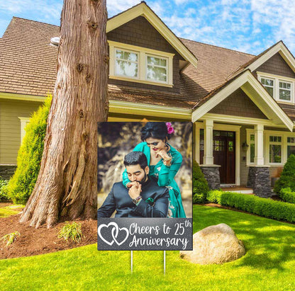 25th Anniversary Party Selfie Photo Booth Frame & Props