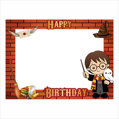 Harry Potter Theme Birthday Party Selfie Photo Booth Frame