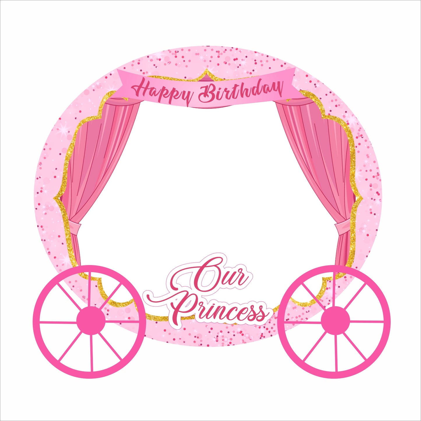 Princess Theme Birthday Party Selfie Photo Booth Frame
