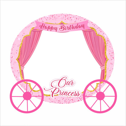 Princess Theme Birthday Party Selfie Photo Booth Frame
