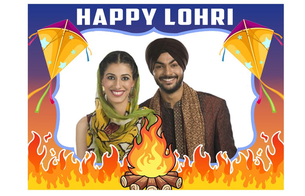 Lohri Selfie Photo Booth Picture Frame