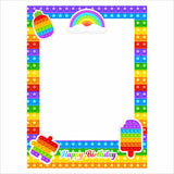 Pop It Theme Birthday Party Selfie Photo Booth Frame