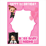 Boss Baby Girl Theme Birthday Party Selfie Photo Booth Frame