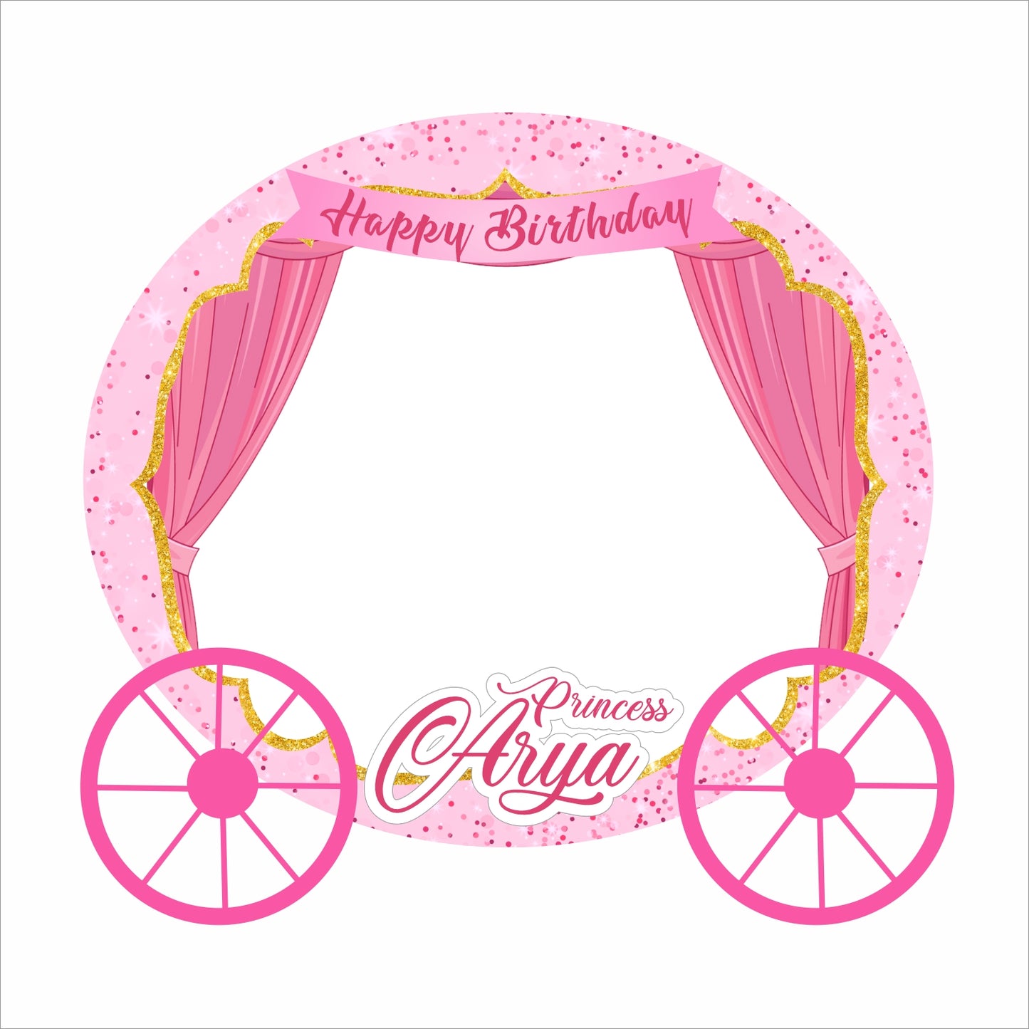 Princess Theme Birthday Party Selfie Photo Booth Frame