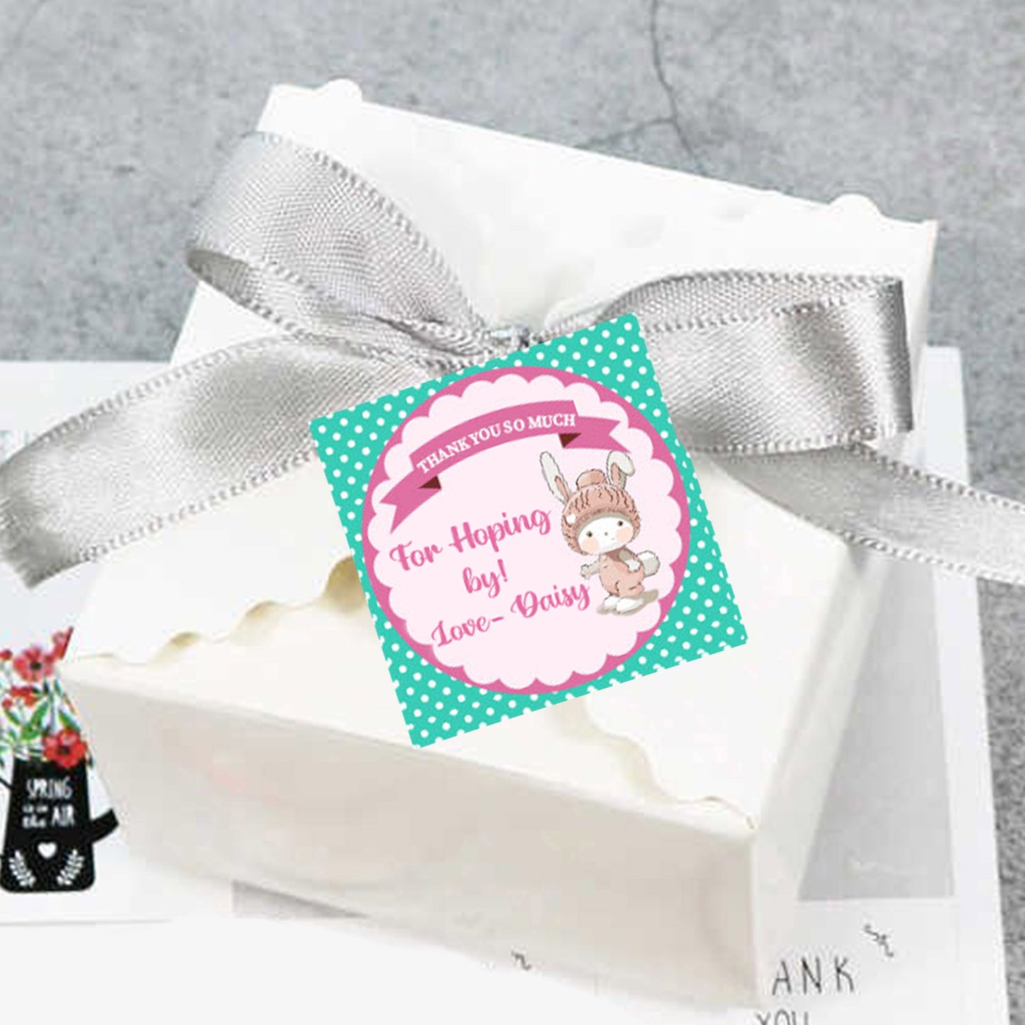 Some Bunny Is One Birthday Party Thank You Gift Tags