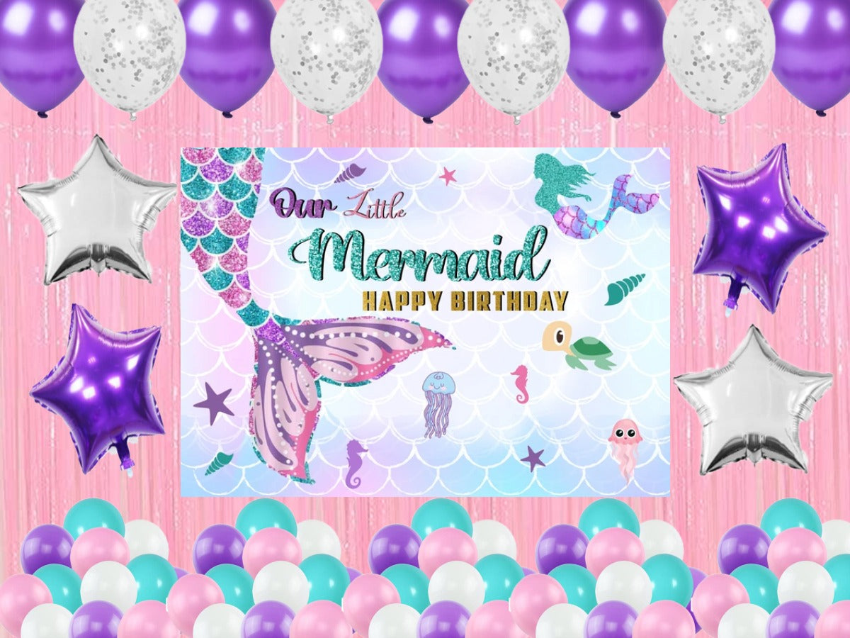 Buy Mermaid Party Decorations Kit | Party Supplies | Thememyparty ...