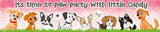 Dog Theme Birthday Long Banner for Decoration