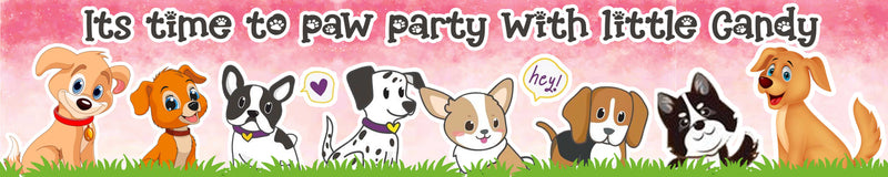 Dog Theme Birthday Long Banner for Decoration