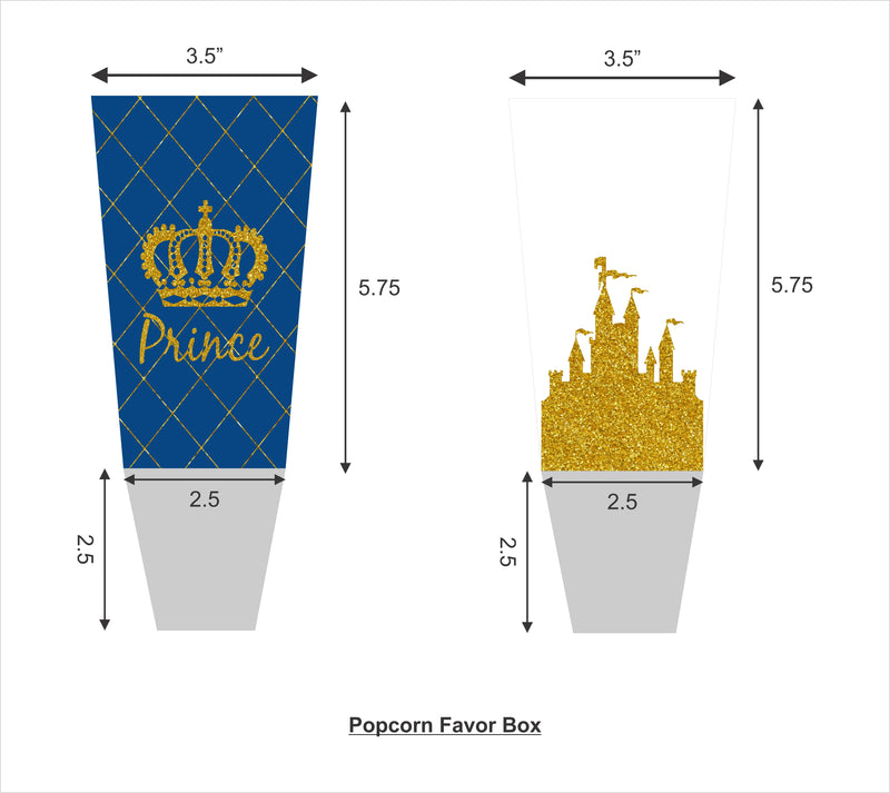 Prince Theme Birthday Popcorn Box