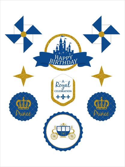 Prince Birthday Party Cake Topper /Cake Decoration Kit