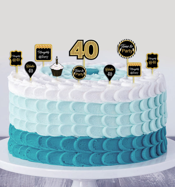 40th Birthday Party Cake Topper /Cake Decoration Kit