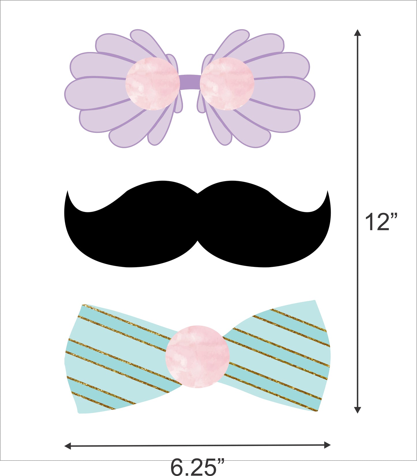 Mermaid Theme Birthday Party Photo Booth Props Kit