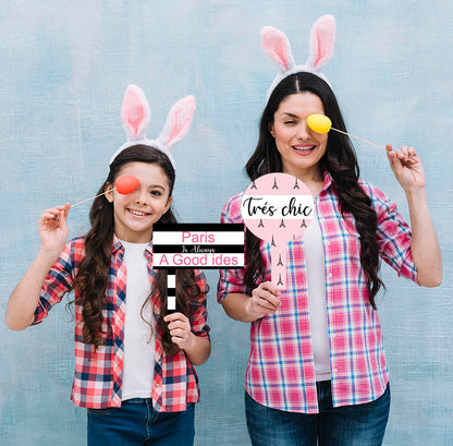 Oh La La Paris Theme Birthday Party Selfie Photo Booth Frame & Props