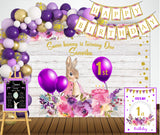 Some bunny is turning 1 Theme Birthday Party Personalized Complete Kit