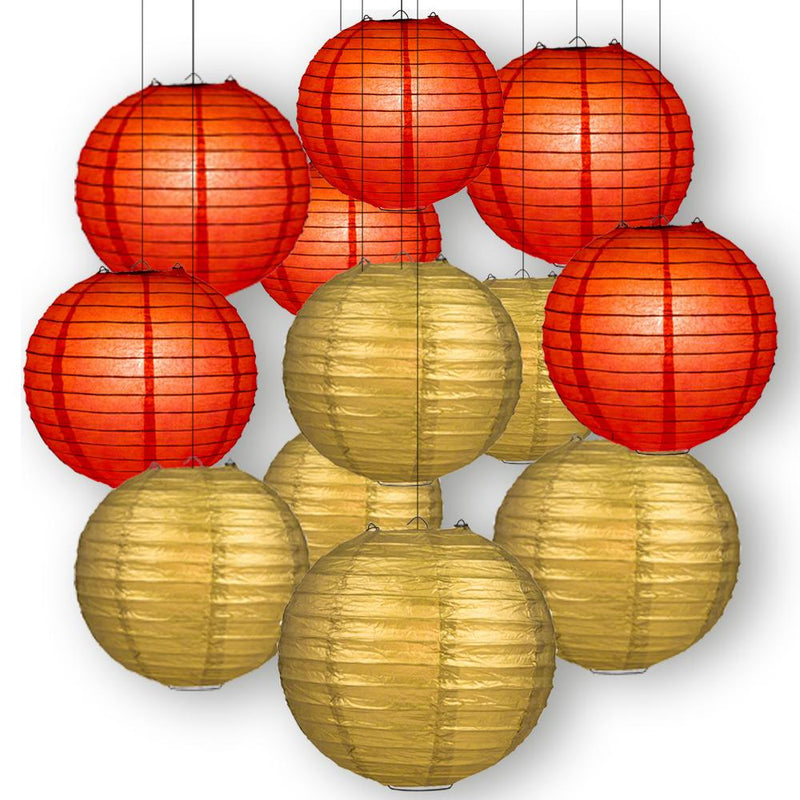 Red And Golden Paper Lanterns