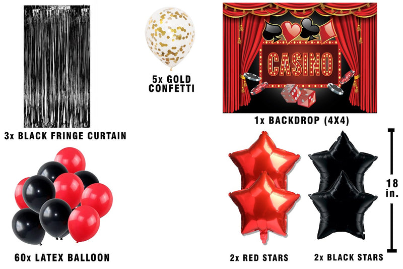 Red and Black Party  Casino party decorations, Casino party, Casino theme  parties