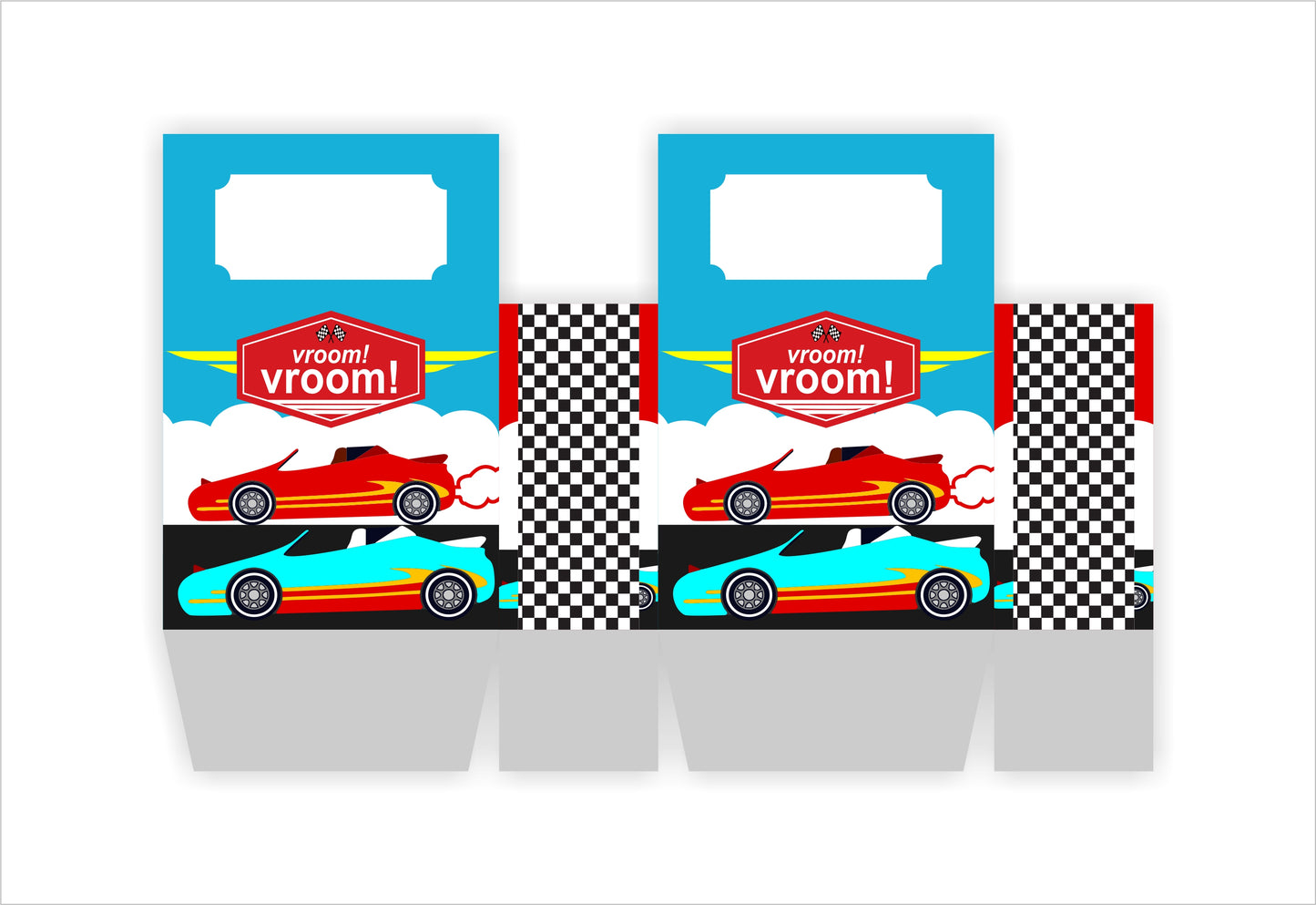 Ready Set Go Theme Based Favor Box/Return Gift Bag - Pack Of 6
