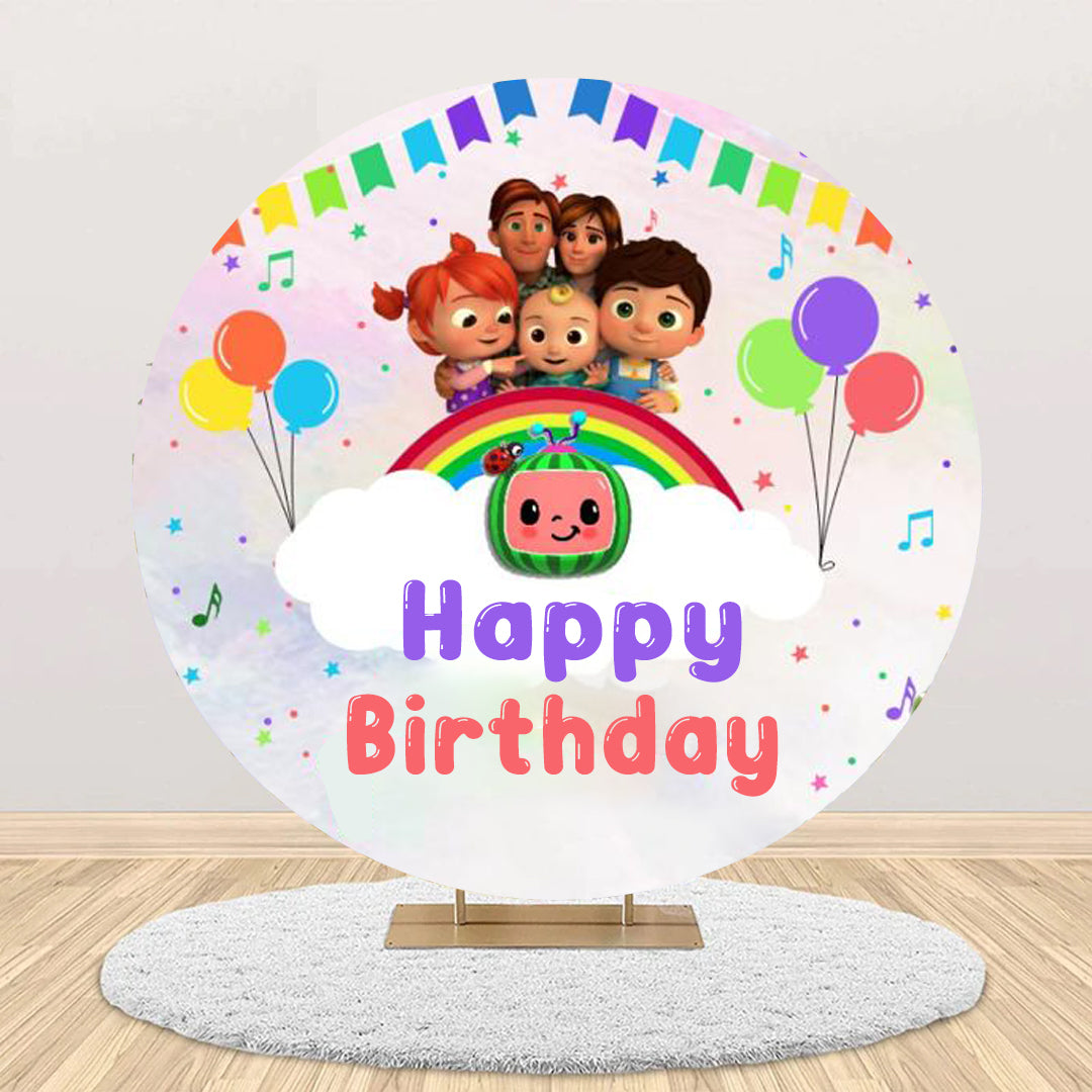 Cocomelon Theme Birthday Party Backdrop