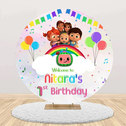Cocomelon Theme Birthday Party Backdrop