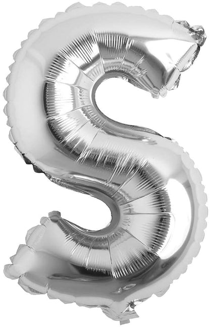 16 Inch S Alphabet Letter Balloons Birthday Balloons Silver Foil Letter Balloons Birthday Party Decorations Kids