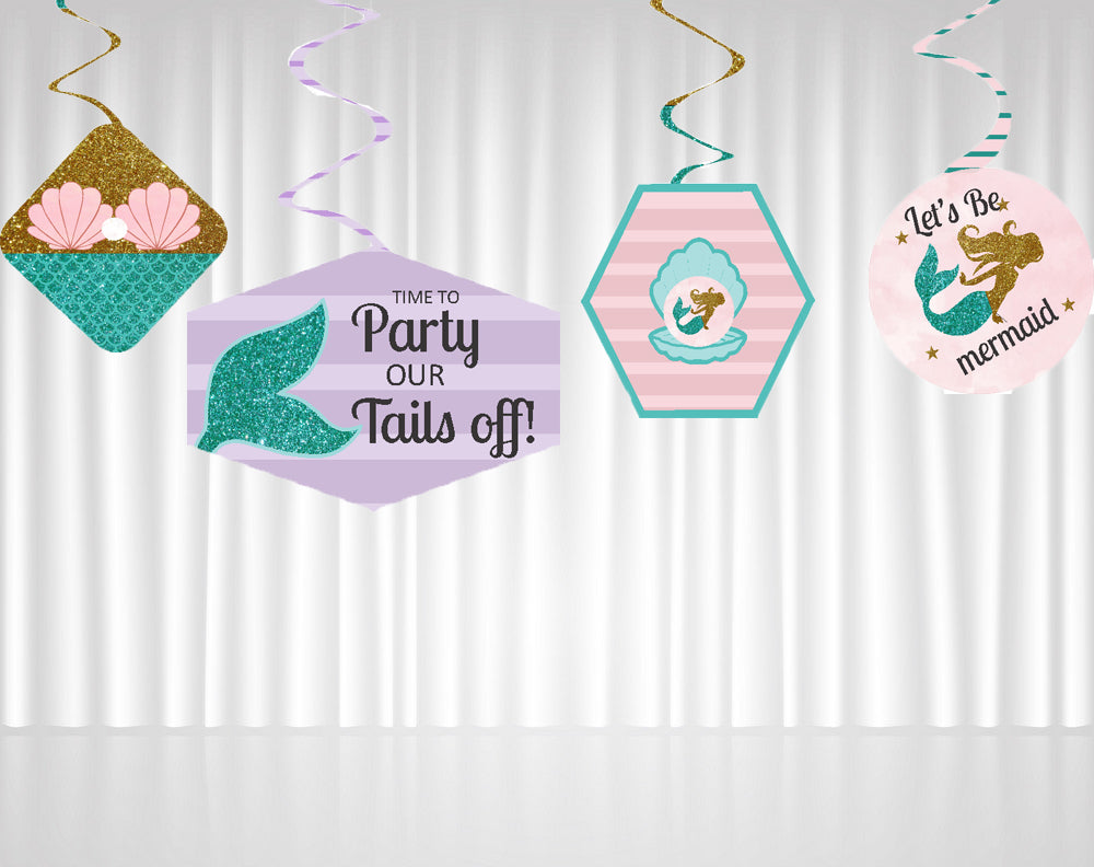 Mermaid Theme Birthday Party Theme Hanging Set for Decoration