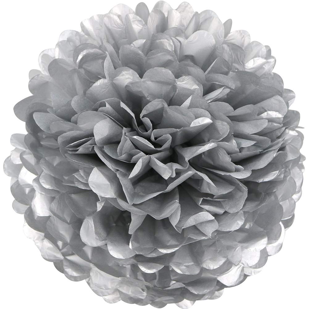 Pom Pom Flower Decoration Set Of 5 Pcs (Multi Color) For Birthday Parties, Anniversary Party & Baby Shower