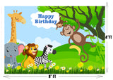 Jungle Theme Birthday Party Backdrop