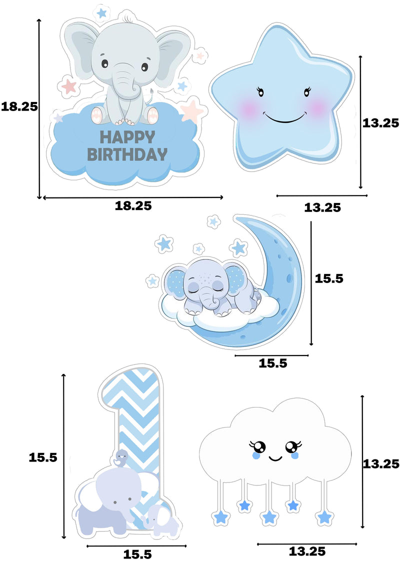 Elephant Theme Birthday Party Cutouts