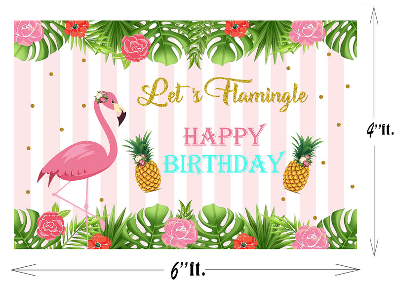 Flamingo Theme Birthday Party Backdrop