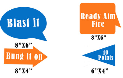 Battle Field-Boys Birthday Party Photo Booth Props Kit (Pack Of 10)