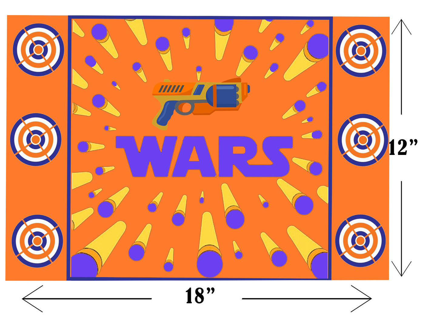 Battle Field -Table Mats Birthday Party (Pack of 6)