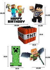 Minecraft Theme Birthday Party Cutouts