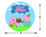 Peppa Pig Theme Birthday Party Backdrop